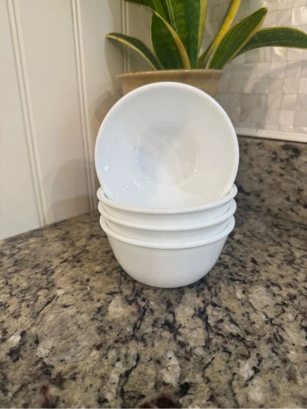 Corelle Winter Frost White Plain White Soup Cereal Bowls - Set of 4